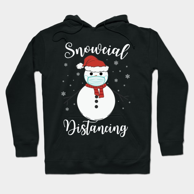 Snowcial Distancing Funny Christmas 2020 Social Distancing Pun Hoodie by GiftTrend